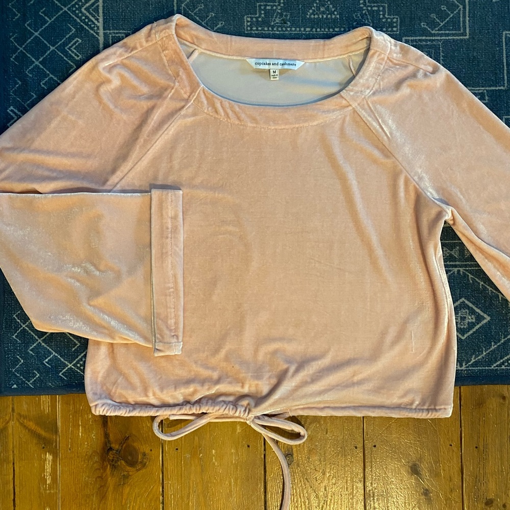 Cupcakes and Cashmere crushed velvet casual top! Perfect for day or night!